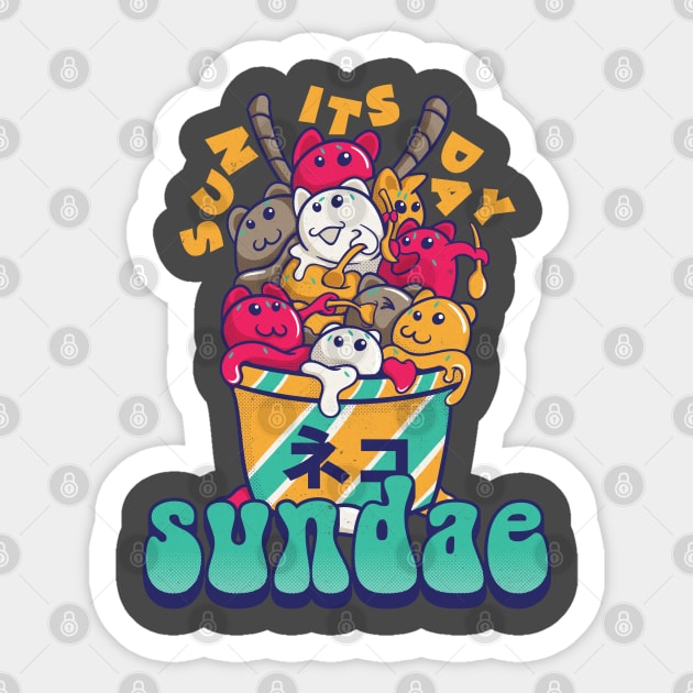 Its Sunday Sundae Sticker by Pixeldsigns